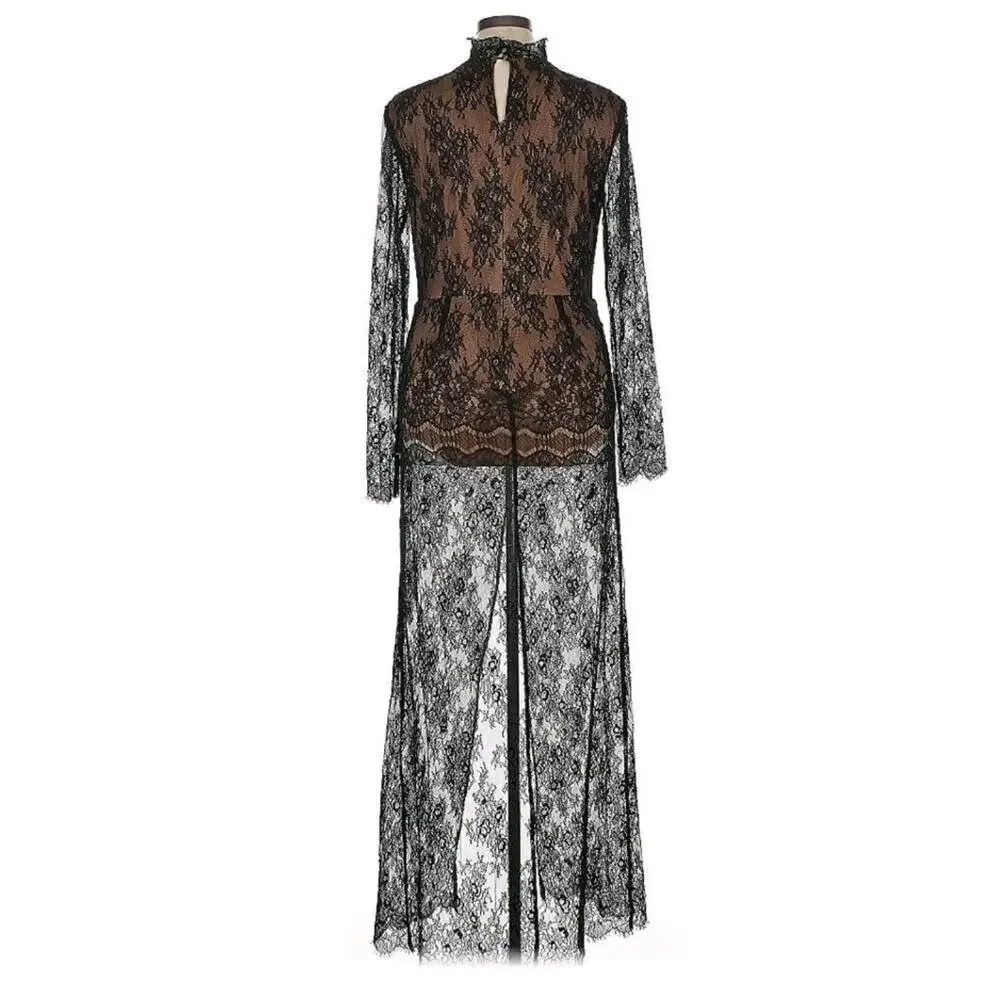 Majorelle Revolve CALISTO Black Nude Lace Body Jumpsuit XL ASO KELLIE BARRETT - Picture 7 of 13